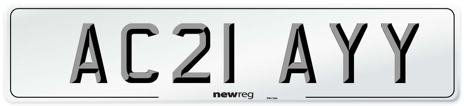 AC21 AYY Number Plate from New Reg